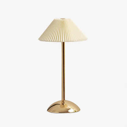 Scandinavian Pleated Fabric Rechargeable Table Lamp