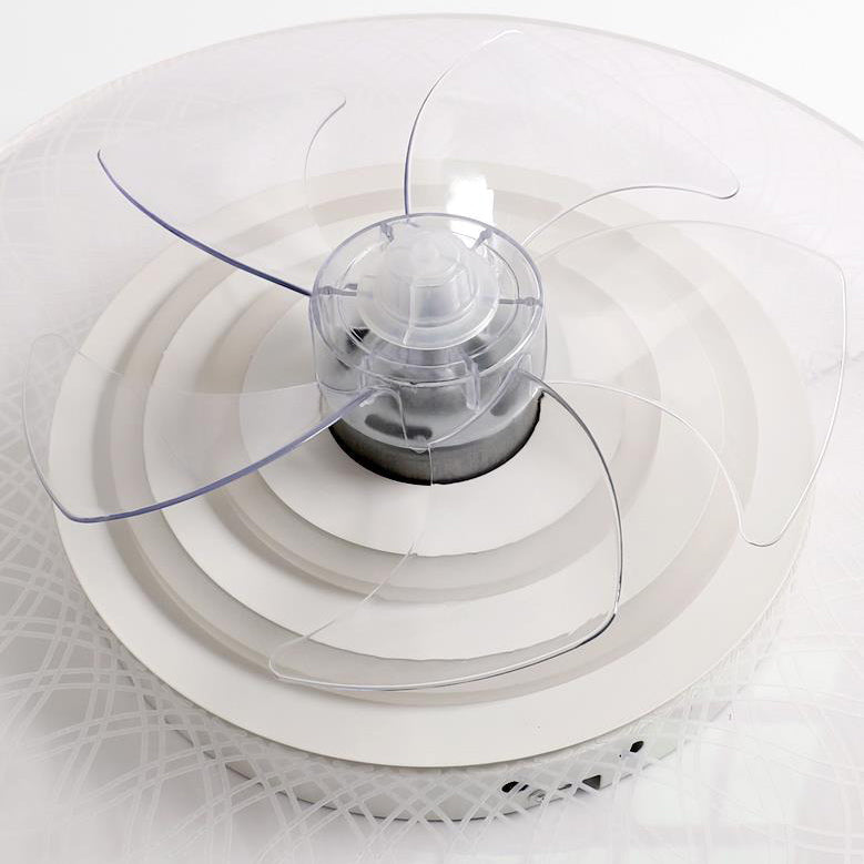 Modern Light Luxury Geometric Line Design LED Flush Mount Ceiling Fan Light