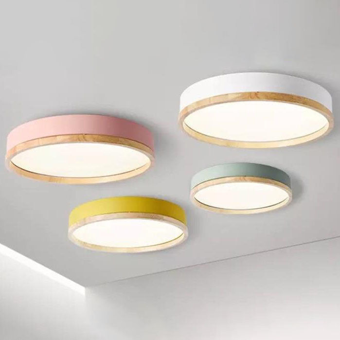 Flush Mount Ceiling Light top-down view — round acrylic shade | Casa Norex