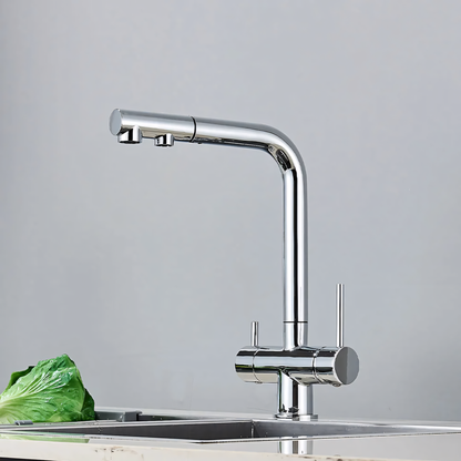 Clearwell 3-Way Filtered Pull-Out Kitchen Faucet — high-arc pull-out spout | Casa Norex