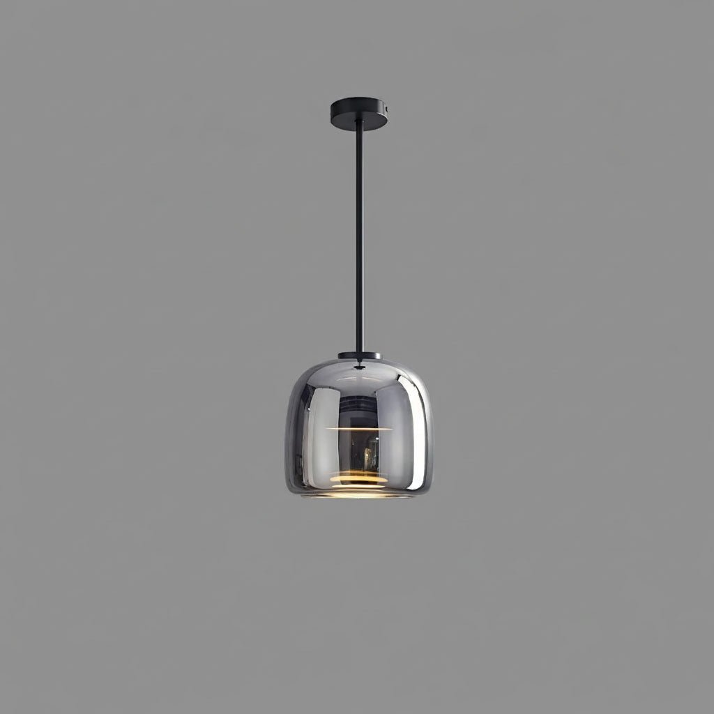 Metro Sphere pendant lamp — hand-blown smoked glass dome | Casa Norex