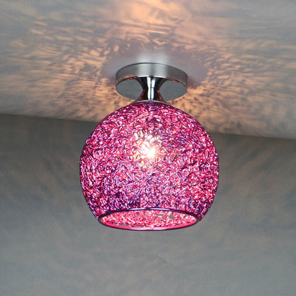 Semi-Flush Mount Ceiling Light corner angle view — aluminum dome shade | Casa Norex