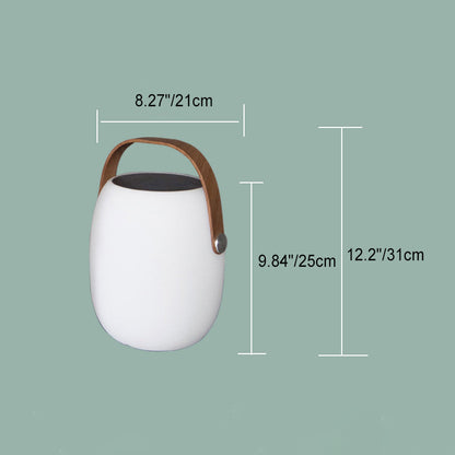 Solar basket light remote control and LED glow detail — Casa Norex