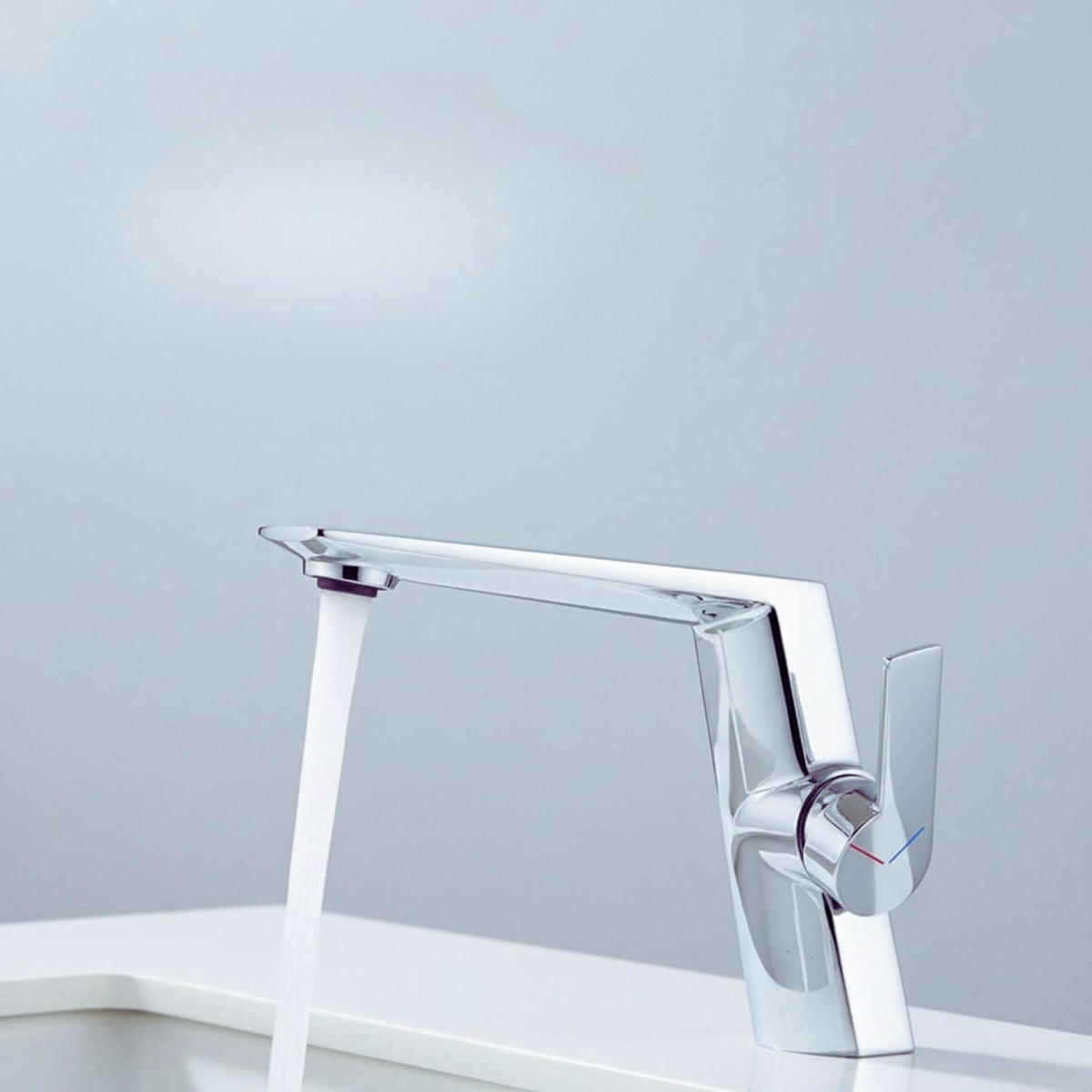 Purelane Bathroom Faucet spout close-up — Brushed Gold finish — Casa Norex