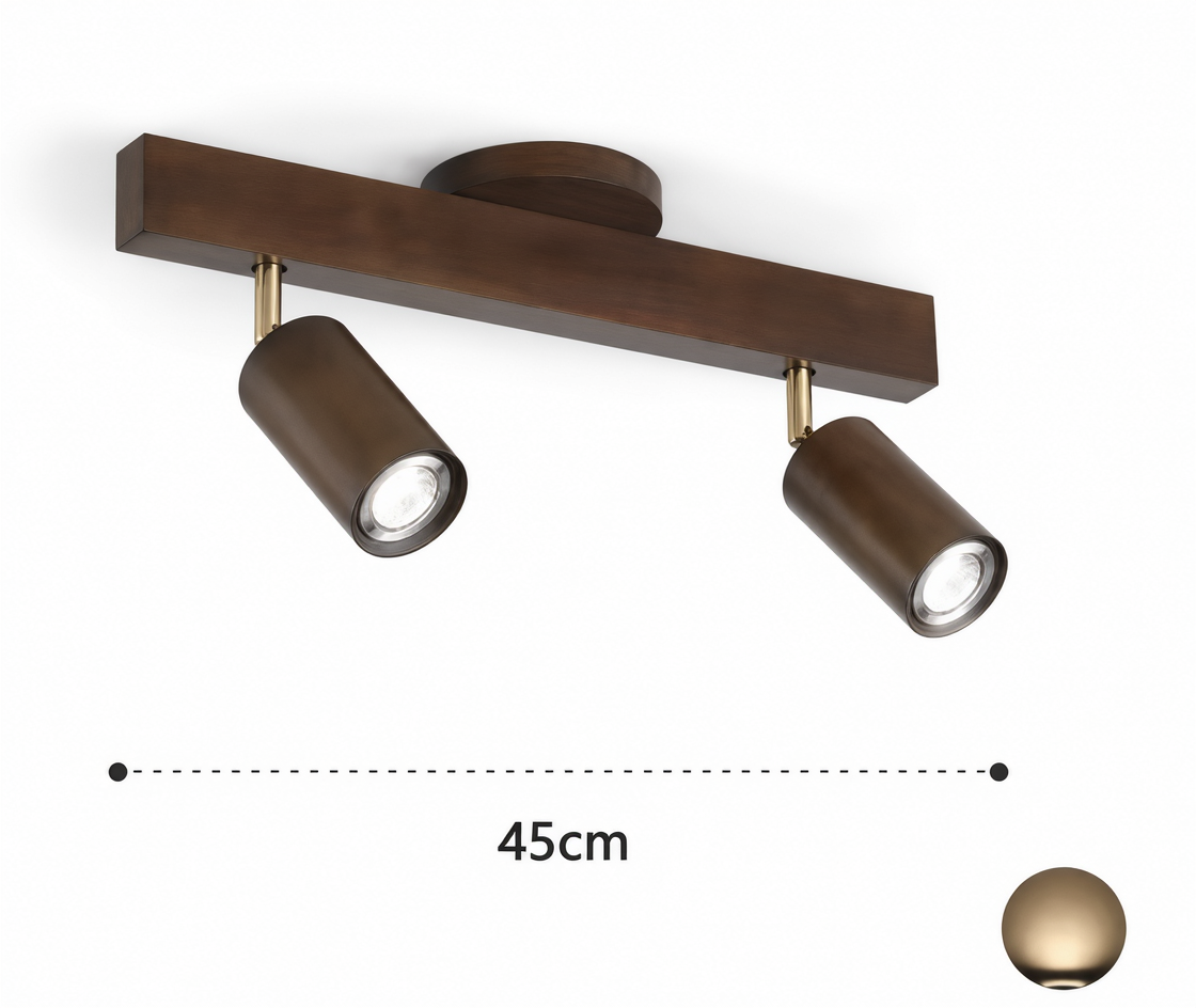 Adjustable Wood Spotlight Chandelier