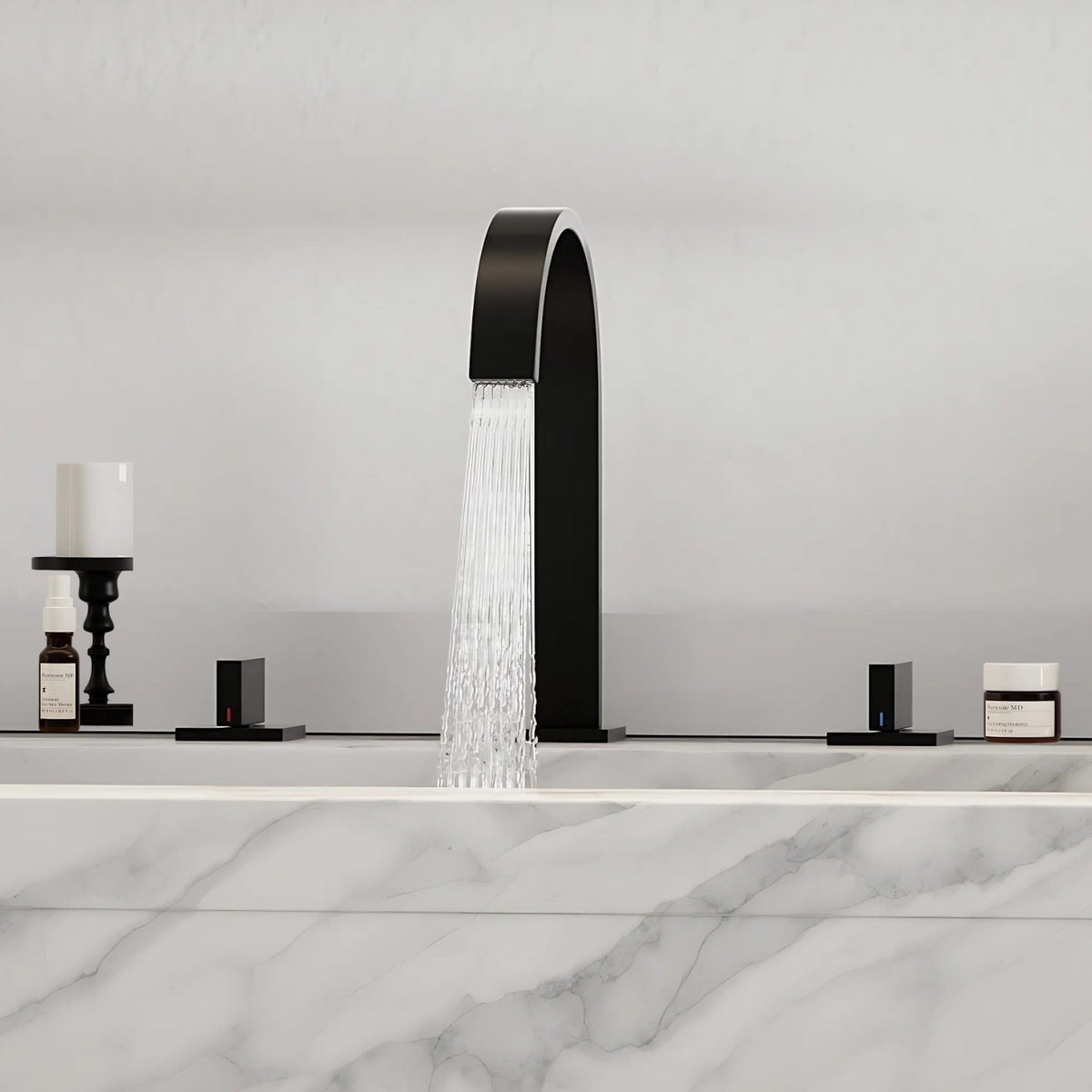 Squareline Bathroom Faucet side profile — Chrome finish — Casa Norex