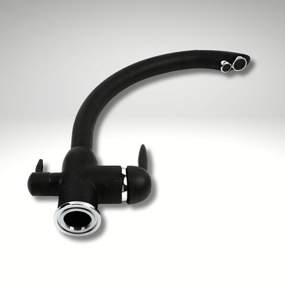 Stonewell 3-Way Kitchen Faucet — solid brass body, angled view | Casa Norex