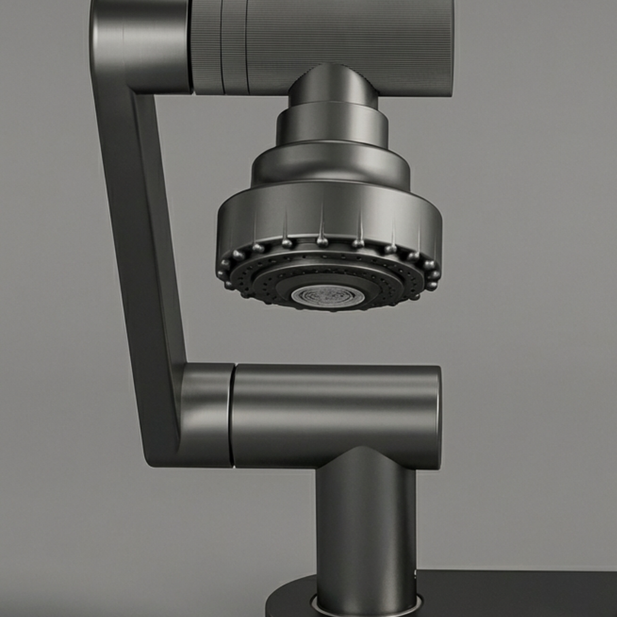 Rotaflow Bathroom Basin Faucet valve detail — Black finish — Casa Norex