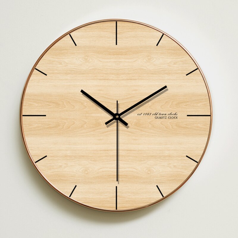 Minimalist Wooden Wall Clock