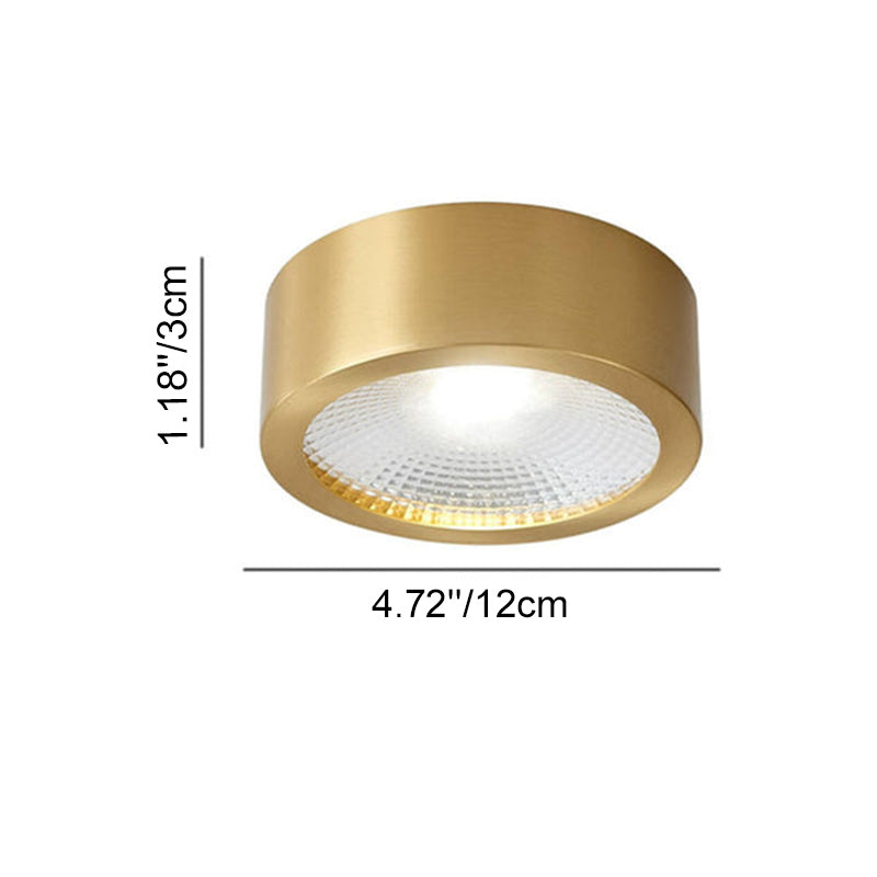 Flush Mount Ceiling Light mounting detail view — copper-finished disc | Casa Norex