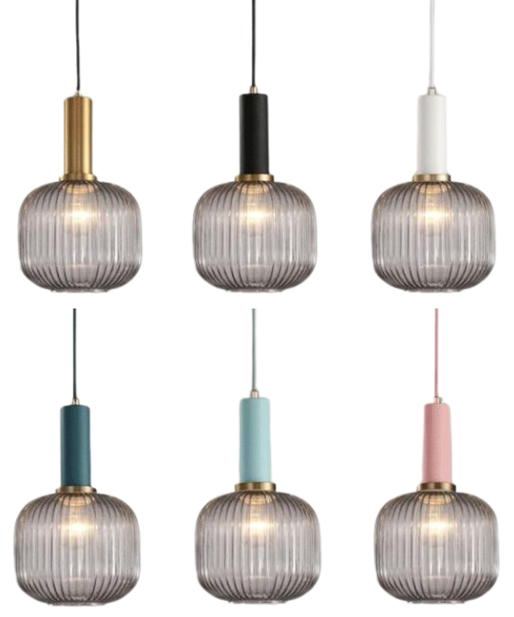 Walden glass pendant green finish - classic dome silhouette - Casa Norex