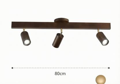 Adjustable Wood Spotlight Chandelier
