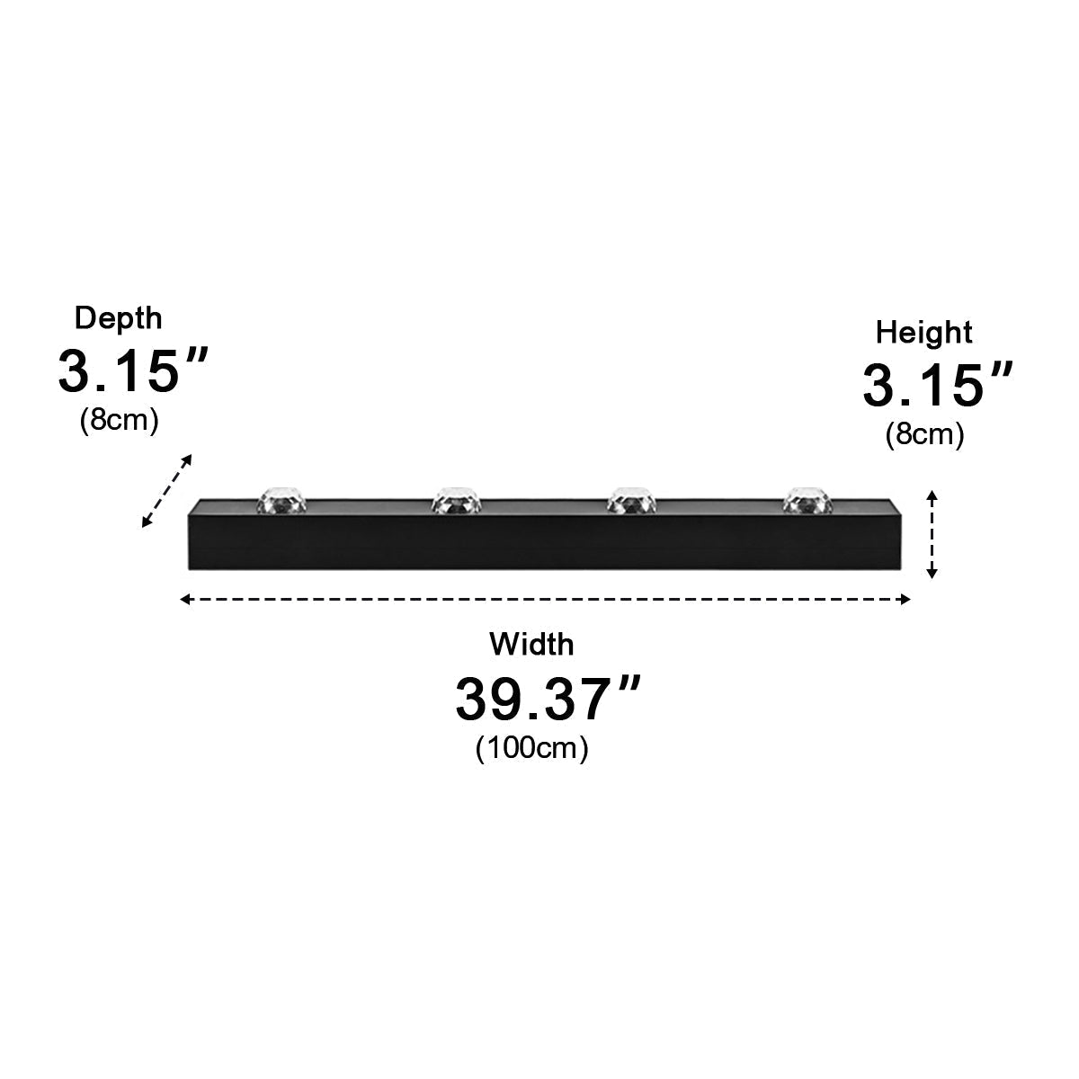 LED wall washer light angled installation view — Casa Norex