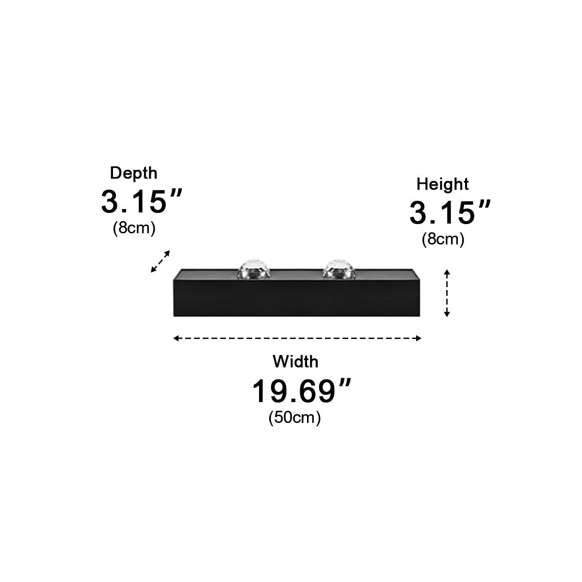 LED wall washer light coverage area illustration — Casa Norex