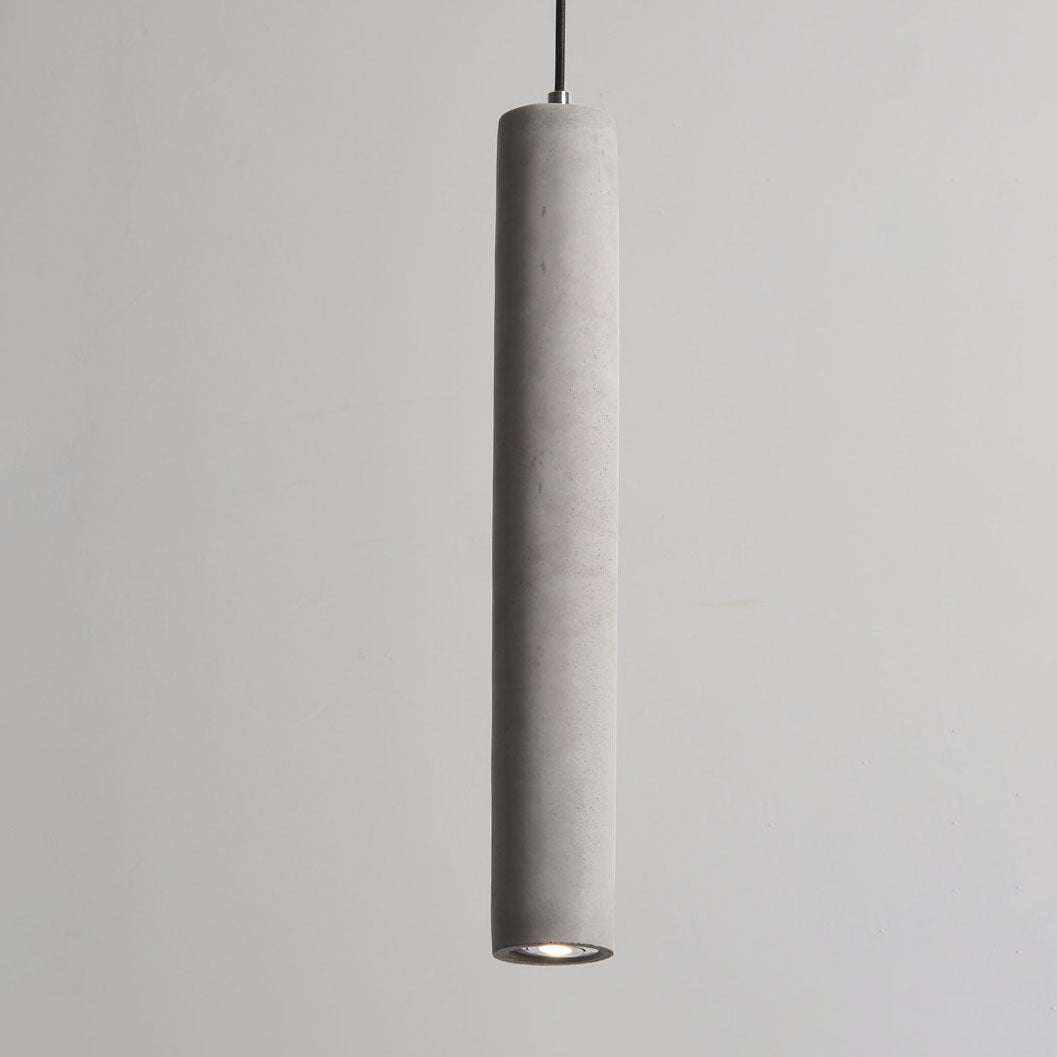 Pendant Light scale reference view — raw cement tube shade | Casa Norex