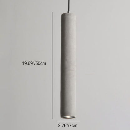 Pendant Light top-down view — raw cement tube shade | Casa Norex