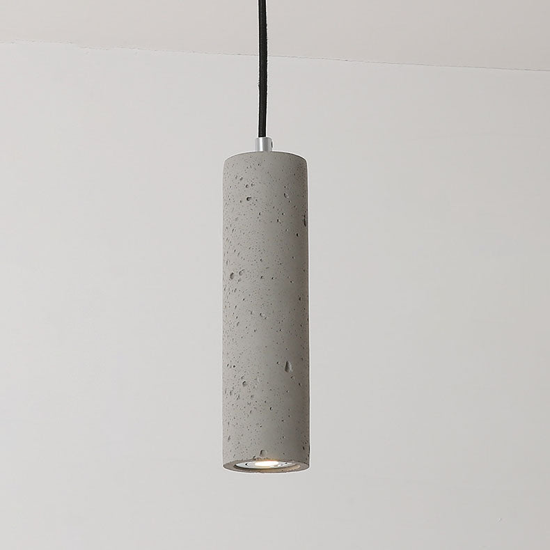 Pendant Light corner angle view — raw cement tube shade | Casa Norex