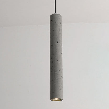 Pendant Light alternate angle detail — raw cement tube shade | Casa Norex