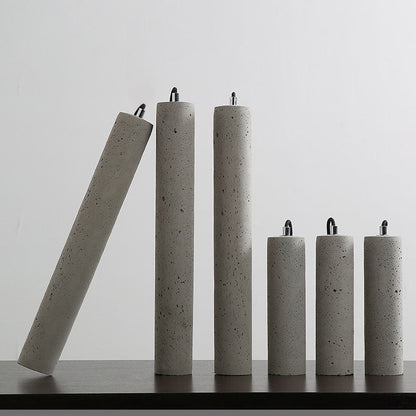 Pendant Light scale reference view — raw cement tube shade 2 | Casa Norex
