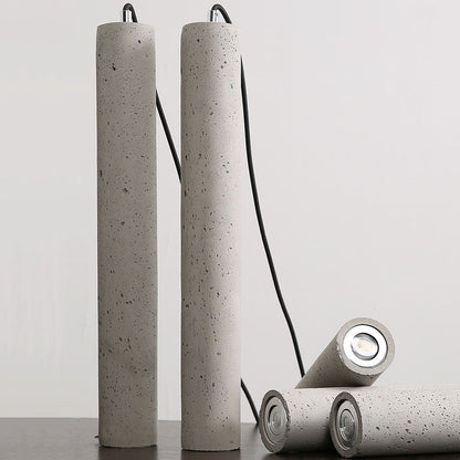 Pendant Light mounting detail view — raw cement tube shade 2 | Casa Norex