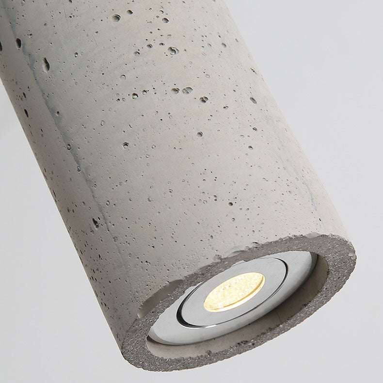Pendant Light top-down view — raw cement tube shade 2 | Casa Norex