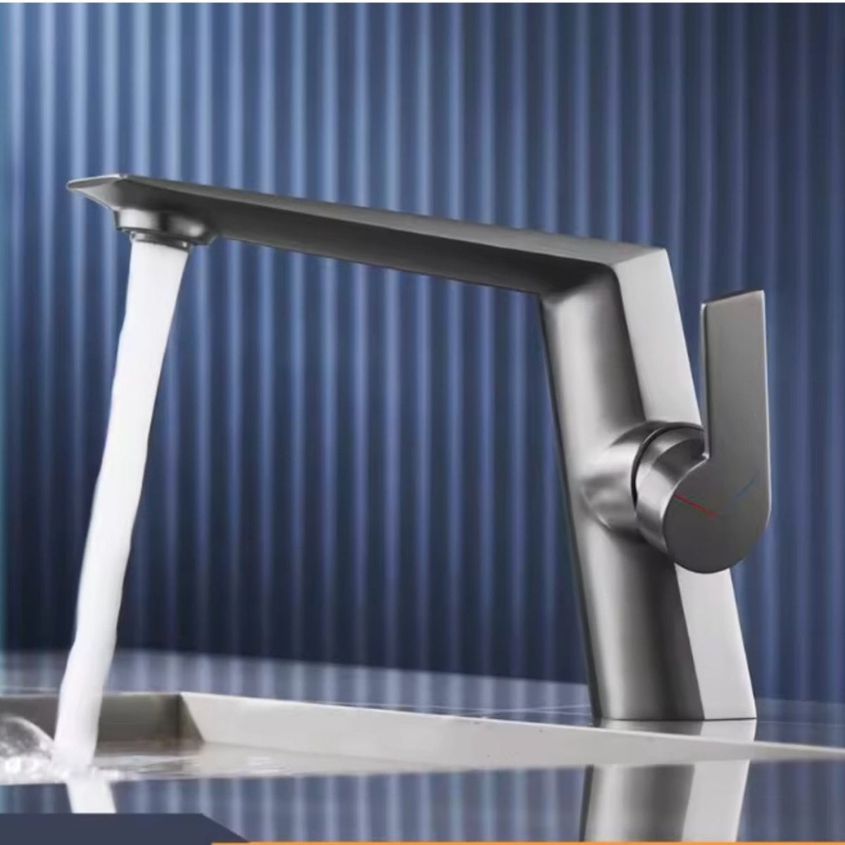 Purelane Bathroom Faucet lifestyle angle — White finish — Casa Norex