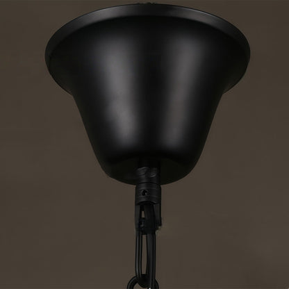Clear glass industrial pendant light clear glass pendant light hanging hardware detail — Casa Norex