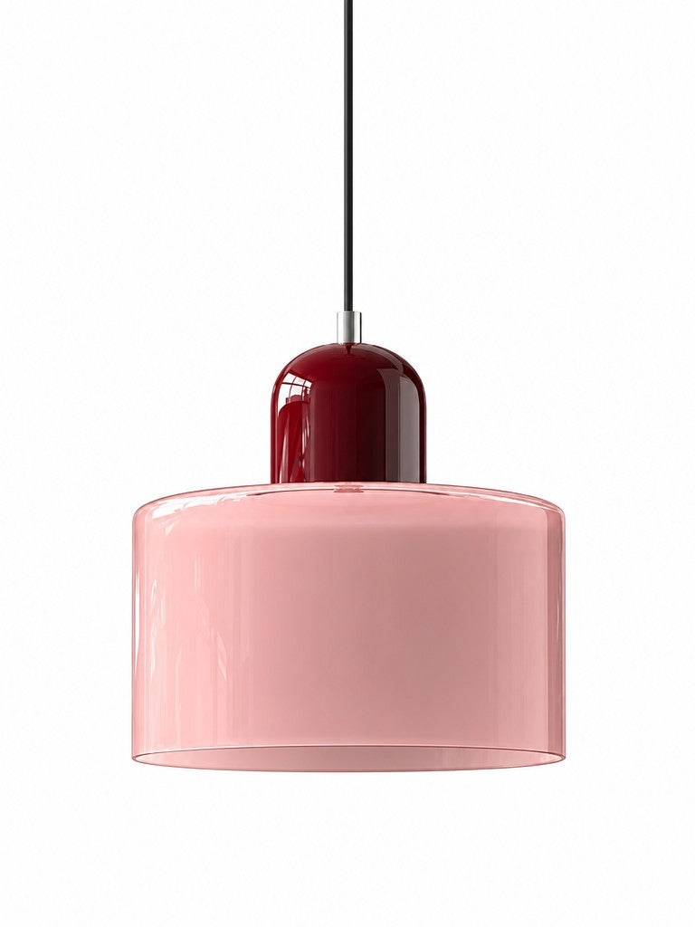 Verdoma Modern Cylinder Glass Design Pendant Light for Kitchens and Dining Rooms