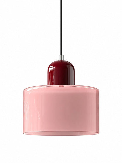 Verdoma Modern Cylinder Glass Design Pendant Light for Kitchens and Dining Rooms