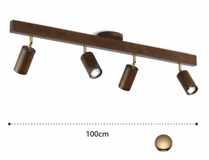 Adjustable Wood Spotlight Chandelier