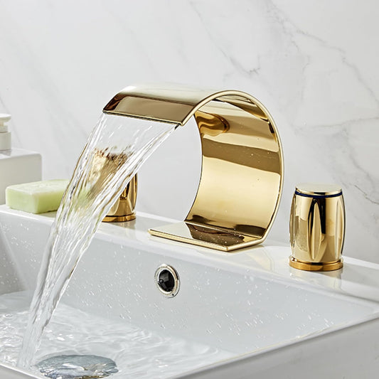 Bali - Bathroom Washbasin Waterfall Faucet Split Three-Piece