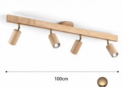 Adjustable Wood Spotlight Chandelier