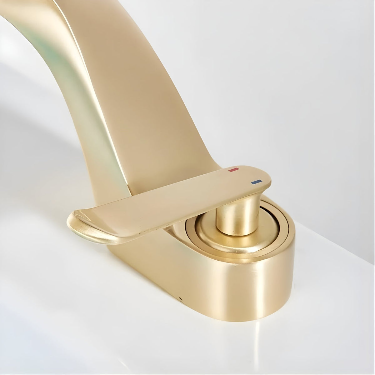 Belmara Bathroom Faucet top-down view — Gray finish — Casa Norex