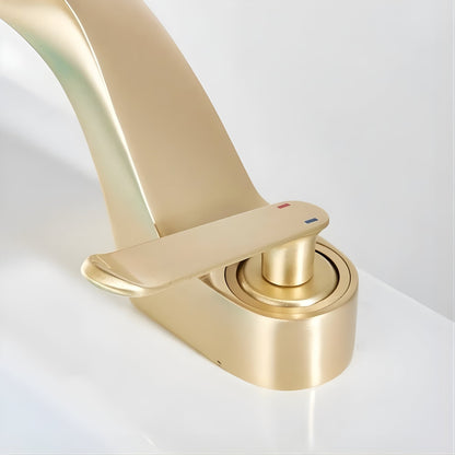 Belmara Bathroom Faucet top-down view — Gray finish — Casa Norex