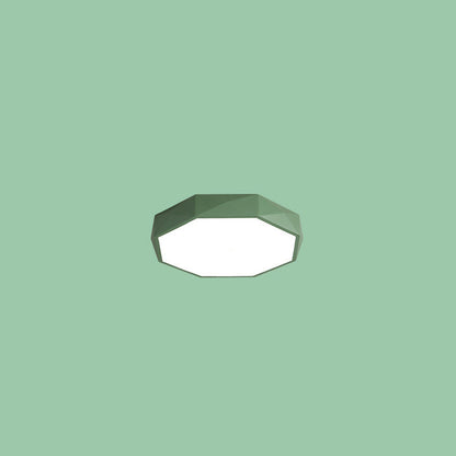 Flush Mount Ceiling Light mounting detail view — faceted iron and acrylic shade 2 | Casa Norex
