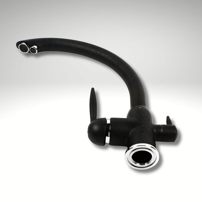 Stonewell 3-Way Kitchen Faucet — ceramic disc valve, angled view | Casa Norex
