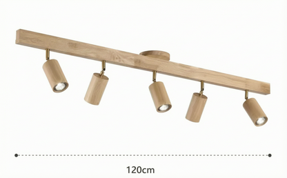 Adjustable Wood Spotlight Chandelier