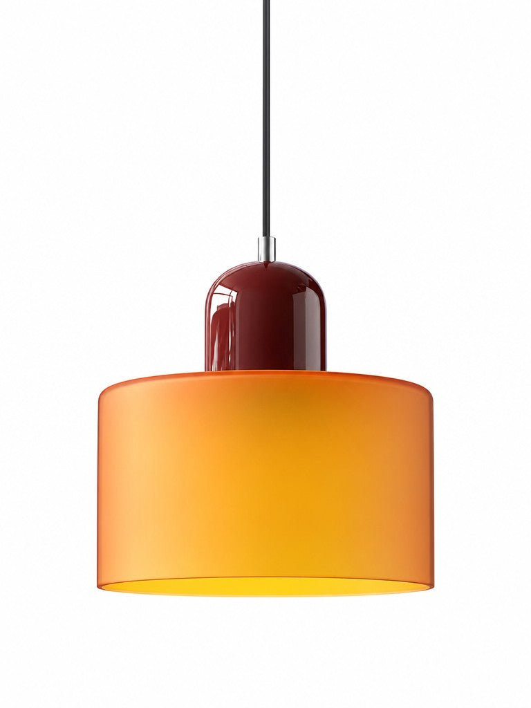 Verdoma Modern Cylinder Glass Design Pendant Light for Kitchens and Dining Rooms