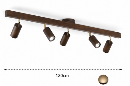 Adjustable Wood Spotlight Chandelier