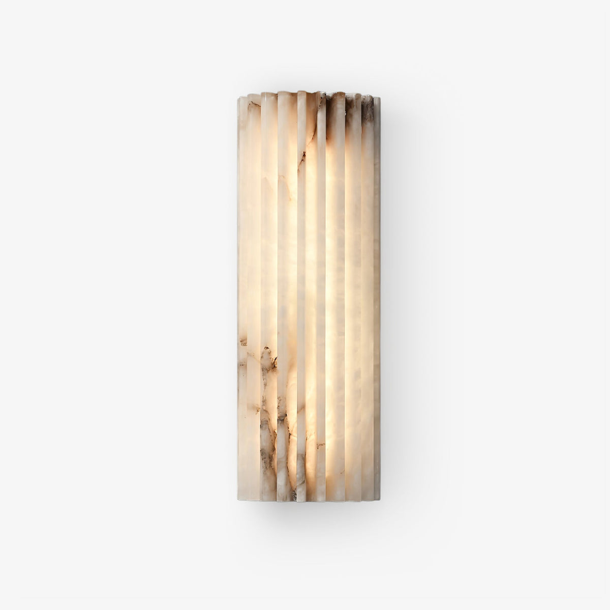 Alabaster wall sconce — genuine ribbed stone finish | Casa Norex