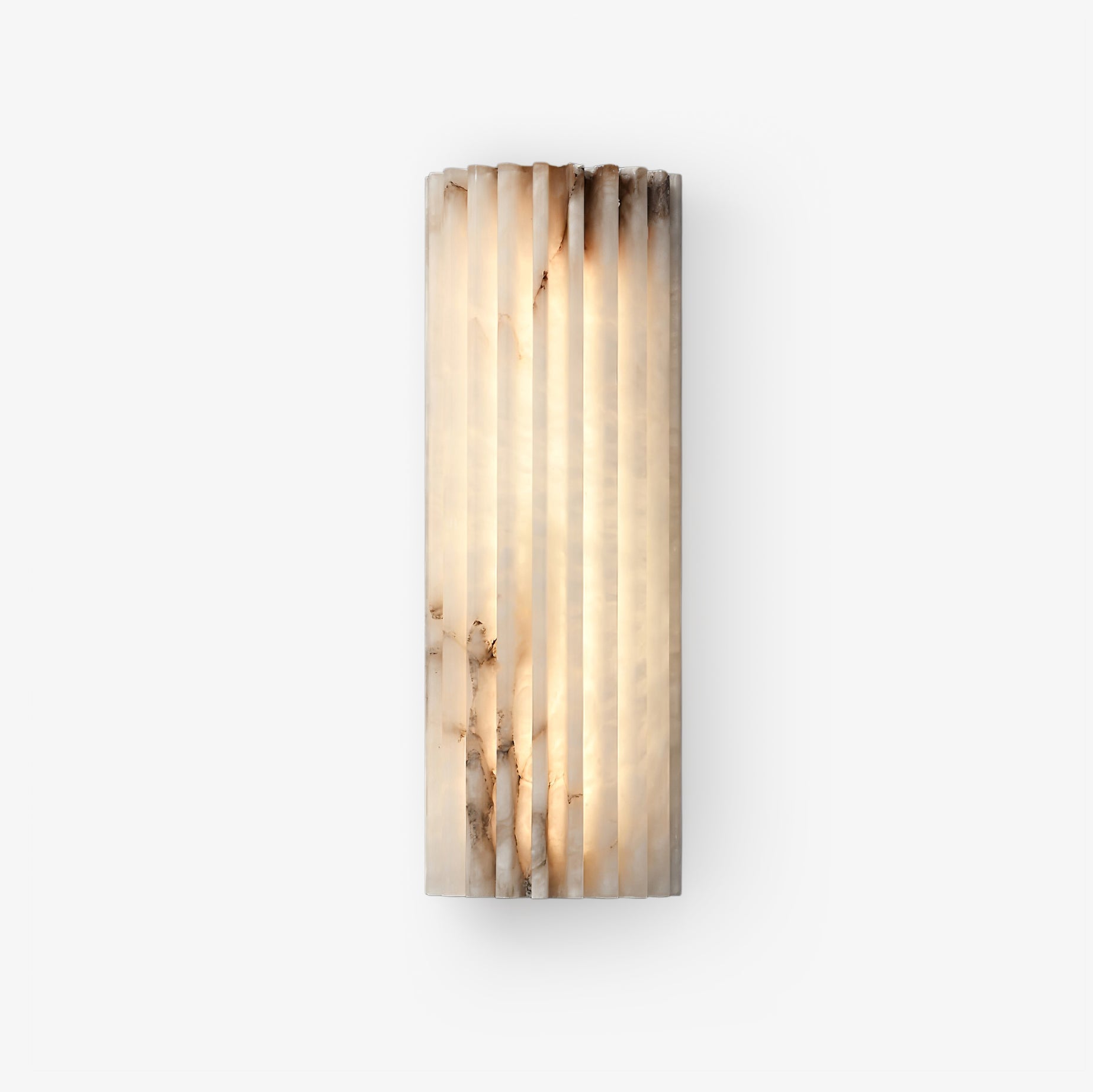 Alabaster wall sconce — genuine ribbed stone finish | Casa Norex