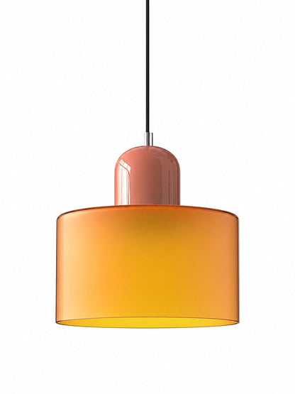 Verdoma Modern Cylinder Glass Design Pendant Light for Kitchens and Dining Rooms
