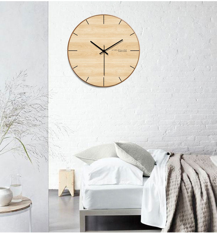 Minimalist Wooden Wall Clock