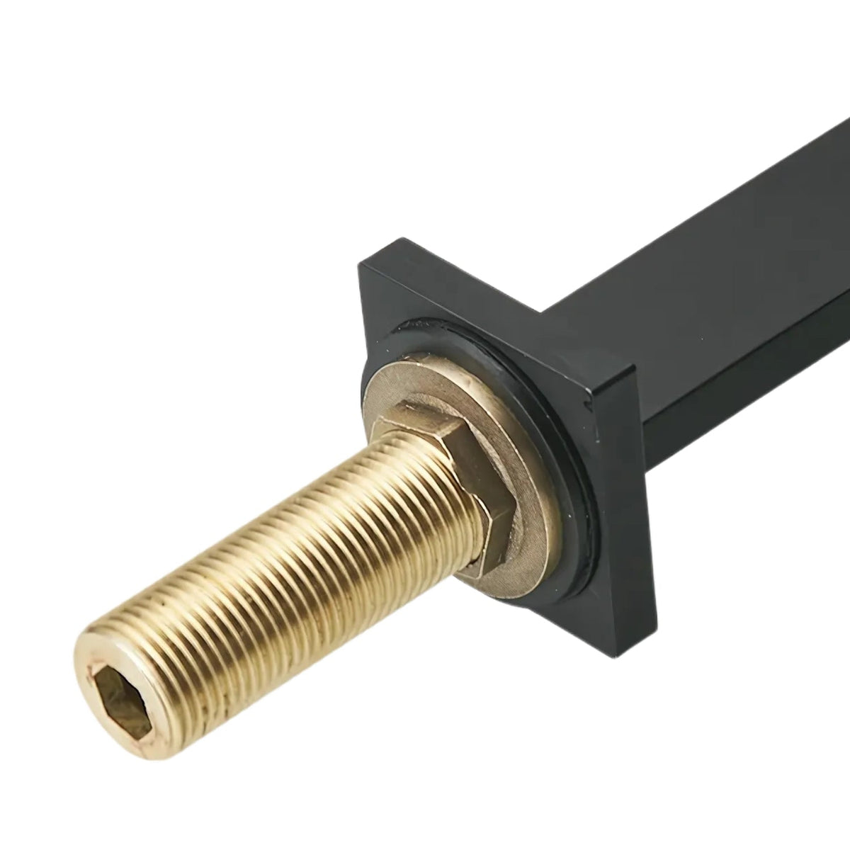 Squareline Bathroom Faucet spray head detail — Black finish — Casa Norex