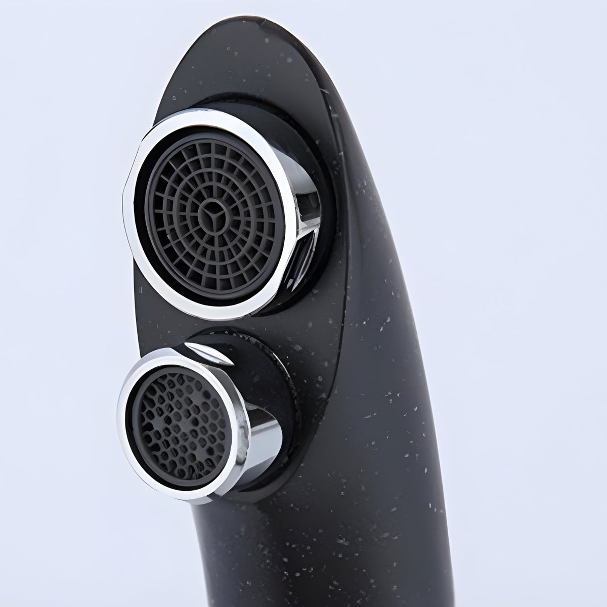 Stonewell 3-Way Kitchen Faucet — dual-handle control, angled view | Casa Norex