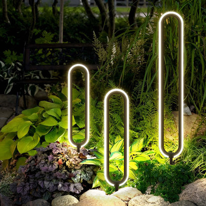 Halo Oval Ring Solar Landscape Light, product view 6