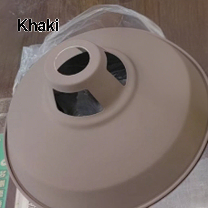 Close-up of a khaki barn shade interior with the socket opening — Casa Norex