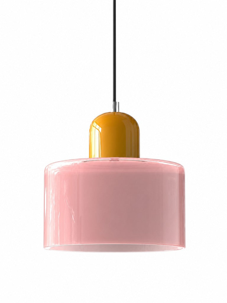 Verdoma Modern Cylinder Glass Design Pendant Light for Kitchens and Dining Rooms