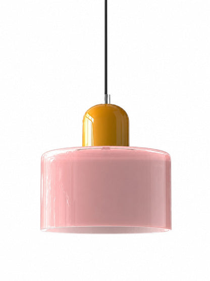 Verdoma Modern Cylinder Glass Design Pendant Light for Kitchens and Dining Rooms