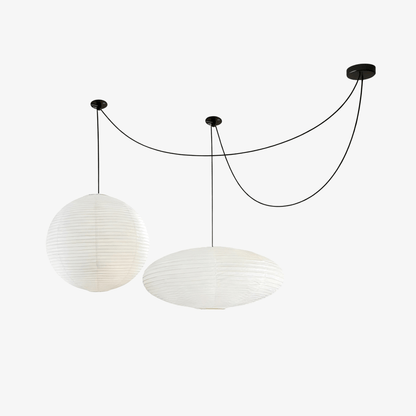 Washi paper pendant lamp — white cloud-like shades | Casa Norex
